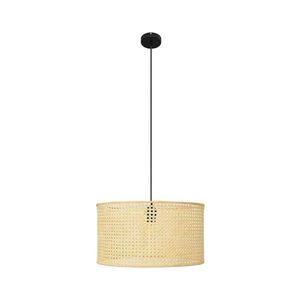 Luster na lanku ALBA 1xE27/15W/230V pr. 45 cm ratan/čierna W-KM 4525/1 BK + RATTAN vyobraziť
