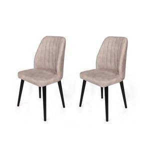 Súprava jedálenských stoličiek Alfa Cream and Black, 2 ks vyobraziť