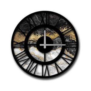 Nástenné hodiny 50 cm 1xAA čierna/zlatá/šedá 238HMA6247 vyobraziť