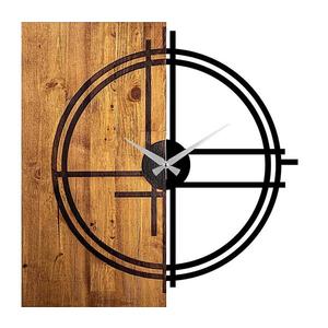 Nástenné hodiny 58x56 cm 1xAA drevo/kov 539TNL1138 vyobraziť