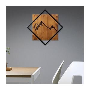 Nástenná dekorácia 54x54 cm hory drevo/kov 899SKL2129 vyobraziť