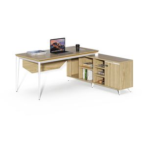 Kancelársky stôl s kontajnerom a komodou Houseland Profit Home 01 dub/biela vyobraziť