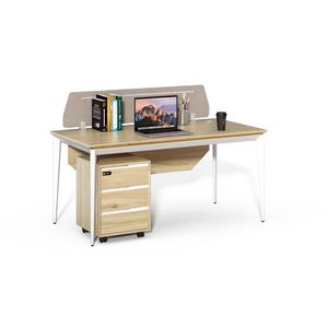 Kancelársky stôl s kontajnerom Houseland Profit Max 01 1608 dub/biela vyobraziť