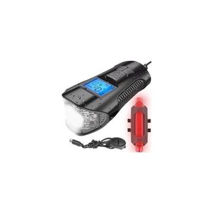 LED Nabíjacie svetlo na bicykel s počítadlom a zvončekom LED/1500 mAh IP65 T234H vyobraziť