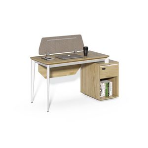 Kancelársky stôl so skrinkou Houseland Profit Max 03 1607 dub/biela vyobraziť