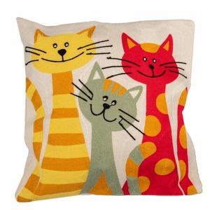 Pletená obliečka na vankúš Mačky, 45 x 45 cm vyobraziť