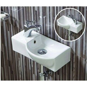 Keramické umývadlo klasické MEXEN HUGO 40x22, 5 cm biele – pravé vyobraziť