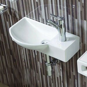 Keramické umývadlo klasické MEXEN HUGO 45x24 cm biele – ľavé vyobraziť