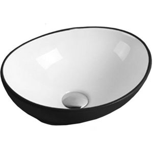 Keramické umývadlo na dosku MEXEN ELZA 40 CM čierno-biela vyobraziť