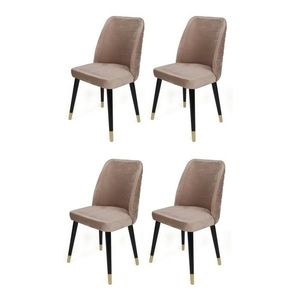 Súprava jedálenských stoličiek Hugo Beige and Black, 4 ks vyobraziť