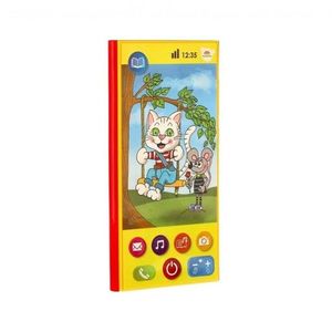 Veselý Mobil Telefón plast, hovoriaci slovensky, 7, 5 x 15 cm na batérie so zvukom vyobraziť