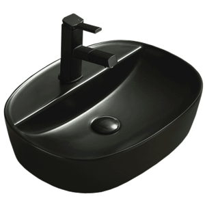 Keramické umývadlo na dosku MEXEN IRIS 50x38 cm čierne vyobraziť