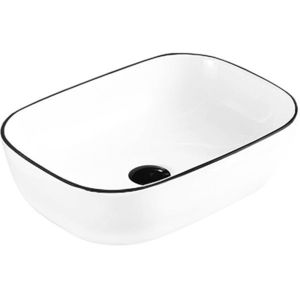 Keramické umývadlo na dosku MEXEN RITA 45x32 cm biele/čierne vyobraziť