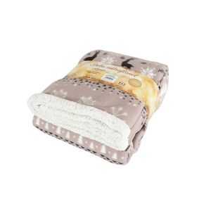 B.E.S. Petrovice Baránková deka Buffalo Vločky sivo-biela, 150 x 200 cm vyobraziť