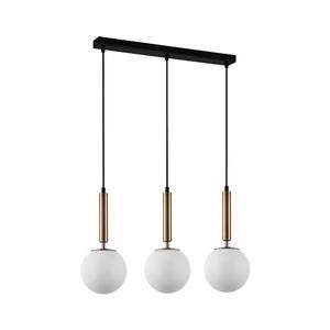 PND-2324-3L GD+OPA - Luster na lanku RAVENA 3xE27/10W/230V čierna/zlatá PND-2324-3L GD+OPA vyobraziť