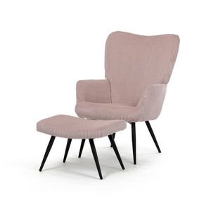 Relaxačné kreslo s podnožkou L7285 PINK6, ružové vyobraziť