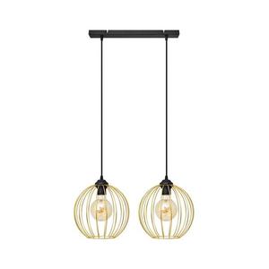 Luster na lanku MERCURE 2xE27/15W/230V zlatá/čierna W-L 1388/2 BK-B GO MAT vyobraziť