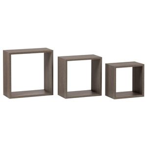 Súprava nástenných poličiek P-008, dub sonoma tmavý, 3 ks vyobraziť