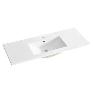 Keramické zápustné umývadlo Lava 120 cm biele vyobraziť