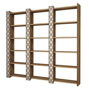 Knižnica City III orech/krémová vyobraziť