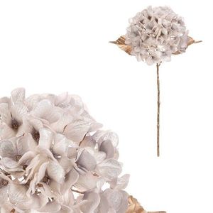 Umelá rezaná Hortenzia, biela s pozlátením, 65 cm vyobraziť