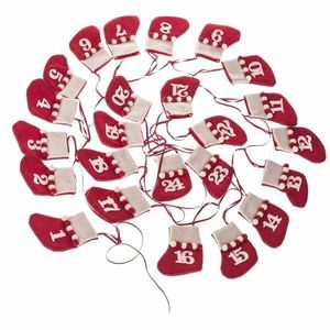 Textilný závesný adventný kalendár, 200 cm vyobraziť