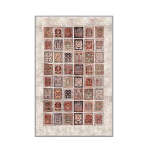 Koberec Cards 120x180 cm béžový/červený vyobraziť