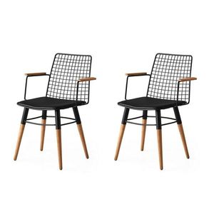 Súprava jedálenských stoličiek Trend Black and Walnut, 2 ks vyobraziť