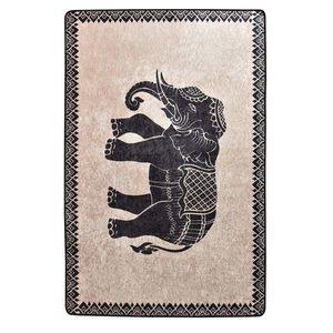 Koberec Elephant 80x200 cm béžový/čierny vyobraziť