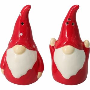 Vianočná keramická soľnička a korenička Vianočný škriatok vyobraziť