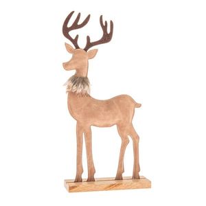 Vianočná dekorácia Jeleň z umelej kože 31 cm, var. I vyobraziť