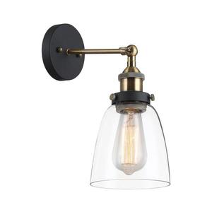 MBM-2563/1 GD+CL - Nástenné svietidlo FRANCIS 1xE27/40W/230V čierna/zlatá MBM-2563/1 GD+CL vyobraziť