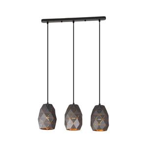 MDM-3480/3 GR+GD - Luster na lanku HARLEY 3xE27/40W/230V antracit MDM-3480/3 GR+GD vyobraziť