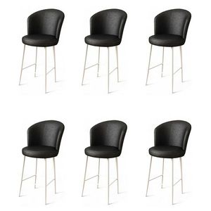 Súprava barových stoličiek Uras Black and White, 6 ks, 6 ks vyobraziť