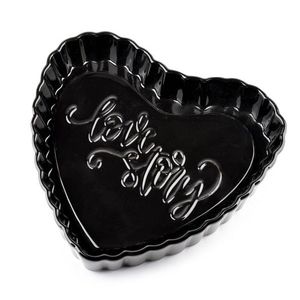 Koláčová forma MODERN LIFE ve tvaru srdce černá vyobraziť
