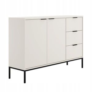 Komoda Austin 150 cm bílá/černá vyobraziť