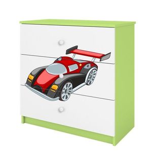 Komoda Babydreams 80 cm auto zelená vyobraziť