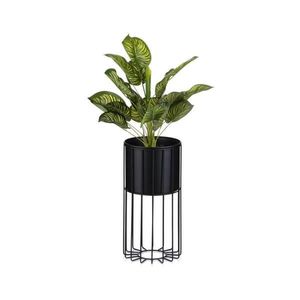 HowHomely Kovový kvetináč LOFT 42x20 cm čierna HH-ML-03-B vyobraziť