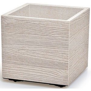 Kvetináč MADERA SQUARE ECO WOOD 28, 8 cm, biela, S vyobraziť