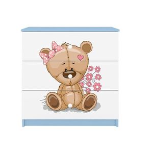 Komoda Babydreams 80 cm medvedík modrá vyobraziť