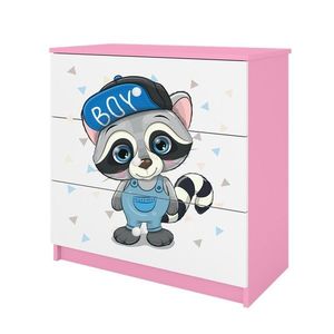 Komoda Babydreams 80 cm mýval ružová vyobraziť