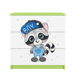 Komoda Babydreams 80 cm mýval zelená vyobraziť