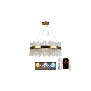 LED Stmievateľný luster na lanku LED/110W/230V 3000-6500K zlatá + diaľkové ovládanie J6314/C vyobraziť
