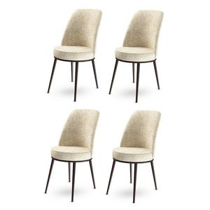 Súprava jedálenských stoličiek Dexa Cream and Brown, 4 ks, 4 ks vyobraziť