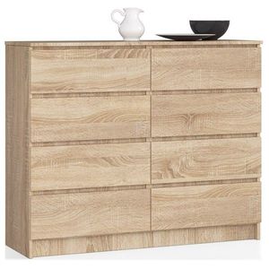 Komoda Kuba 120 cm 8 zásuviek dub sonoma vyobraziť