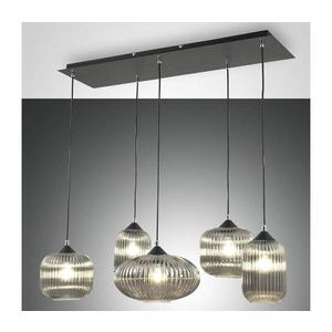 Fabas Luce 3627-48-126 - Luster na lanku GILLIS 5xE27/40W/230V šedá/čierna 3627-48-126 vyobraziť