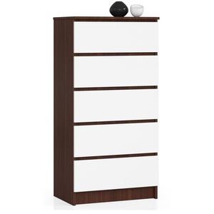 Komoda Kuba 60 cm - 5 zásuviek wenge/biela vyobraziť