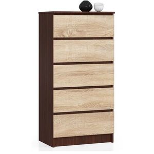 Komoda Kuba 60 cm - 5 zásuviek wenge/sonoma vyobraziť