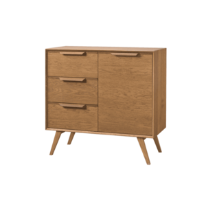 Komoda Leo 12 II 105 cm z masivu dub Rustikal karamelový vyobraziť