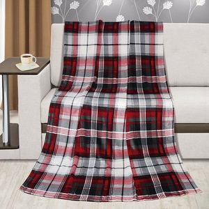 Bellatex Deka Kemping Plus Štvorce červená, 150 x 200 cm vyobraziť